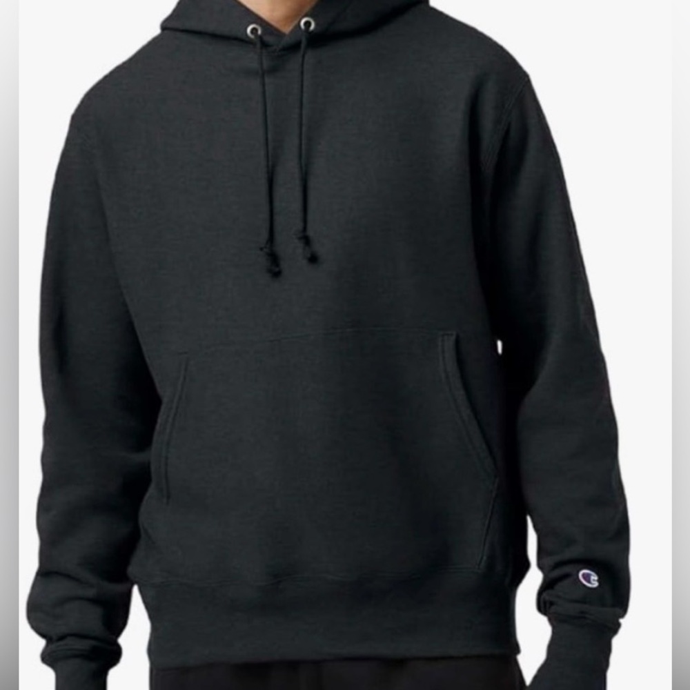 Champion All Black Hoodie for Men Medium